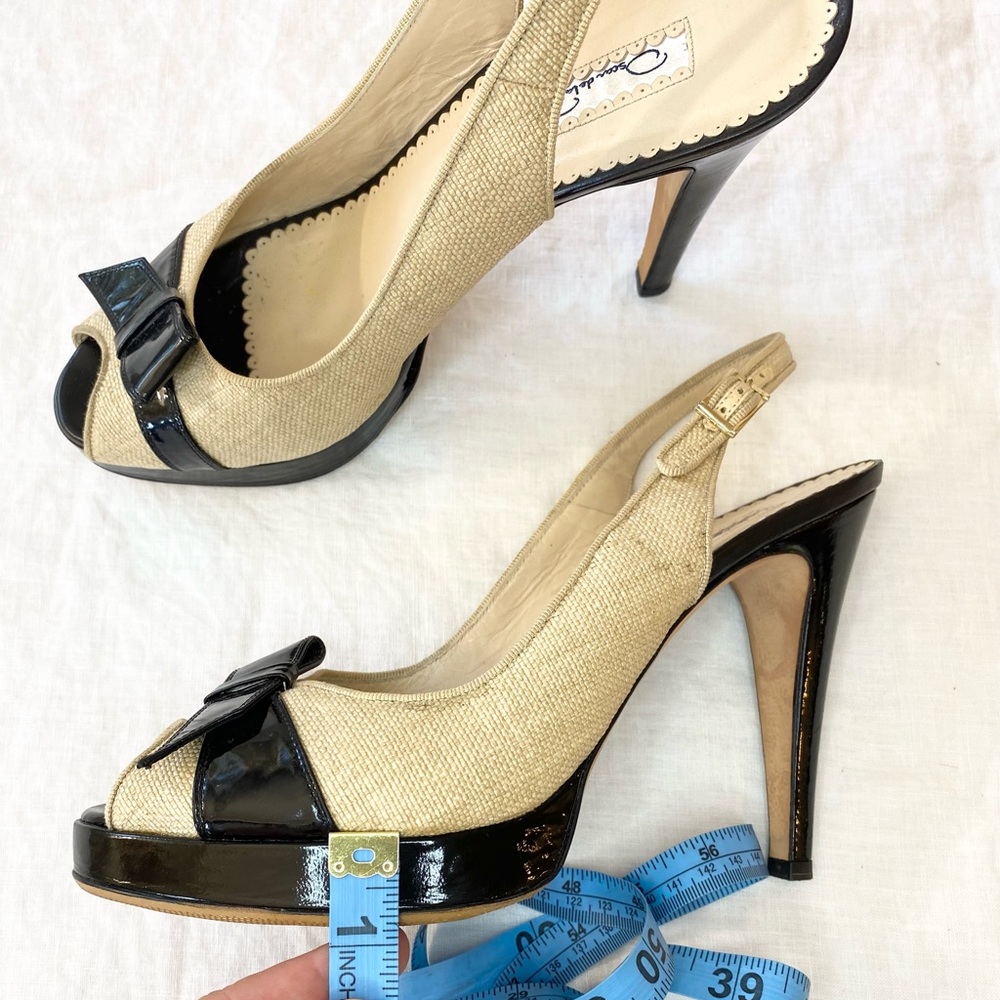 Oscar de la Renta Peep Toe Heels - Picture 14 of 15